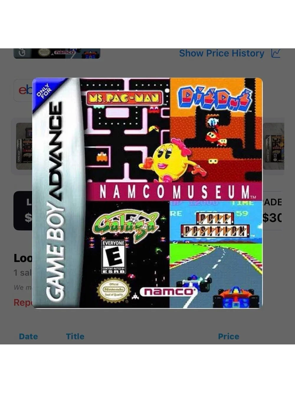 Namco Museum for Gameboy Advance